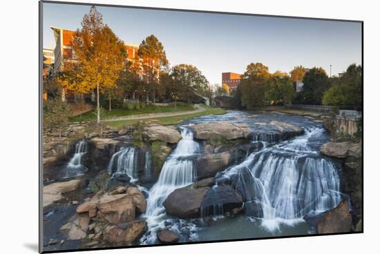 South Carolina, Greenville, Falls Park on the Reedy River, Dawn-Walter Bibikow-Mounted Photographic Print