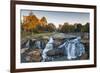 South Carolina, Greenville, Falls Park on the Reedy River, Dawn-Walter Bibikow-Framed Photographic Print