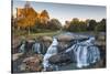 South Carolina, Greenville, Falls Park on the Reedy River, Dawn-Walter Bibikow-Stretched Canvas