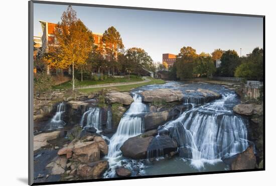 South Carolina, Greenville, Falls Park on the Reedy River, Dawn-Walter Bibikow-Mounted Photographic Print