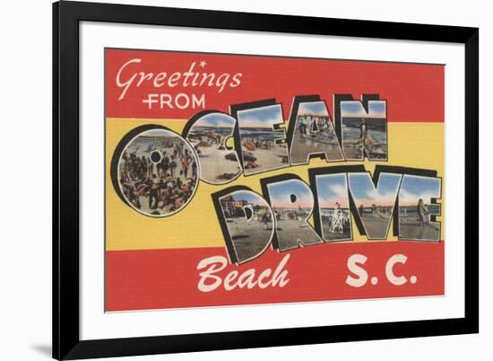 South Carolina - Ocean Drive Beach-Lantern Press-Framed Art Print