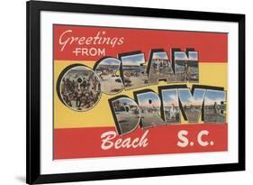 South Carolina - Ocean Drive Beach-Lantern Press-Framed Art Print