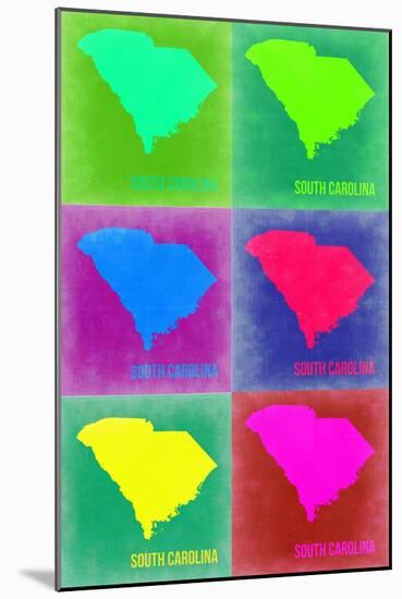 South Carolina Pop Art Map 2-NaxArt-Mounted Art Print