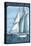 South Carolina Sailboat-Lantern Press-Stretched Canvas