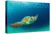 South Carolina - Sea Turtle-Lantern Press-Stretched Canvas