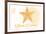 South Carolina - Starfish - Yellow - Coastal Icon-Lantern Press-Framed Premium Giclee Print