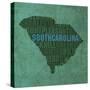 South Carolina State Words-David Bowman-Stretched Canvas