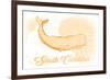 South Carolina - Whale - Yellow - Coastal Icon-Lantern Press-Framed Premium Giclee Print