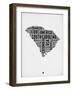 South Carolina Word Cloud 1-NaxArt-Framed Art Print