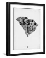 South Carolina Word Cloud 1-NaxArt-Framed Art Print