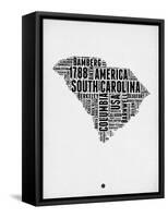 South Carolina Word Cloud 1-NaxArt-Framed Stretched Canvas