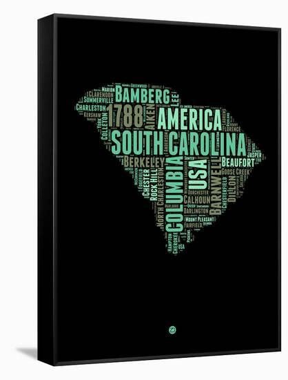 South Carolina Word Cloud 2-NaxArt-Framed Stretched Canvas