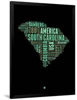 South Carolina Word Cloud 2-NaxArt-Framed Art Print