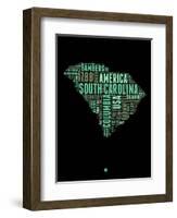 South Carolina Word Cloud 2-NaxArt-Framed Art Print