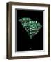 South Carolina Word Cloud 2-NaxArt-Framed Art Print