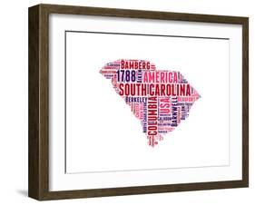 South Carolina Word Cloud Map-NaxArt-Framed Art Print