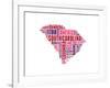 South Carolina Word Cloud Map-NaxArt-Framed Art Print