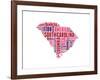 South Carolina Word Cloud Map-NaxArt-Framed Art Print