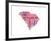 South Carolina Word Cloud Map-NaxArt-Framed Art Print