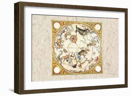 South Celestial Planisphere-Augustin Rythen-Framed Art Print