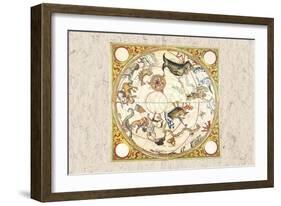 South Celestial Planisphere-Augustin Rythen-Framed Art Print