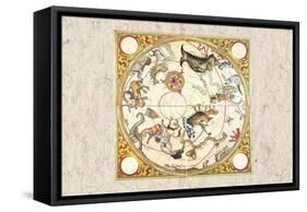 South Celestial Planisphere-Augustin Rythen-Framed Stretched Canvas