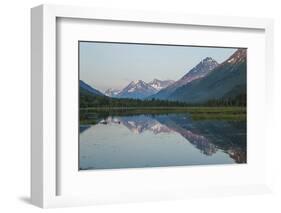 South Central Alaska, Kenai Peninsula. Sunset at Tern Lakes-Michael Qualls-Framed Photographic Print