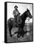 South Dakota - A Dakota Cowboy on Horseback-Lantern Press-Framed Stretched Canvas