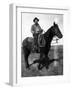 South Dakota - A Dakota Cowboy on Horseback-Lantern Press-Framed Art Print