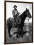 South Dakota - A Dakota Cowboy on Horseback-Lantern Press-Framed Premium Giclee Print