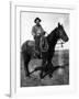 South Dakota - A Dakota Cowboy on Horseback-Lantern Press-Framed Art Print