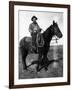 South Dakota - A Dakota Cowboy on Horseback-Lantern Press-Framed Art Print