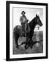 South Dakota - A Dakota Cowboy on Horseback-Lantern Press-Framed Art Print