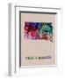 South Dakota Color Splatter Map-NaxArt-Framed Art Print