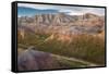 South Dakota, Erosion Hills in Badlands National Park-Judith Zimmerman-Framed Stretched Canvas