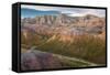 South Dakota, Erosion Hills in Badlands National Park-Judith Zimmerman-Framed Stretched Canvas