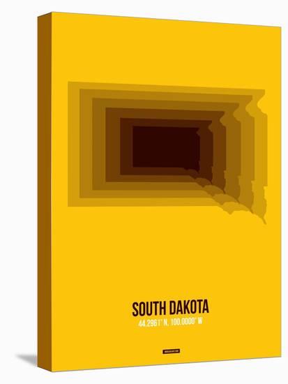 South Dakota Radiant Map 3-NaxArt-Stretched Canvas