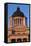 South Dakota State Capitol Exterior, Sunset, Pierre, South Dakota, USA-Walter Bibikow-Framed Stretched Canvas
