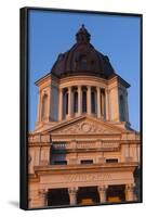 South Dakota State Capitol Exterior, Sunset, Pierre, South Dakota, USA-Walter Bibikow-Framed Photographic Print