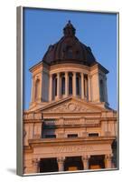 South Dakota State Capitol Exterior, Sunset, Pierre, South Dakota, USA-Walter Bibikow-Framed Photographic Print