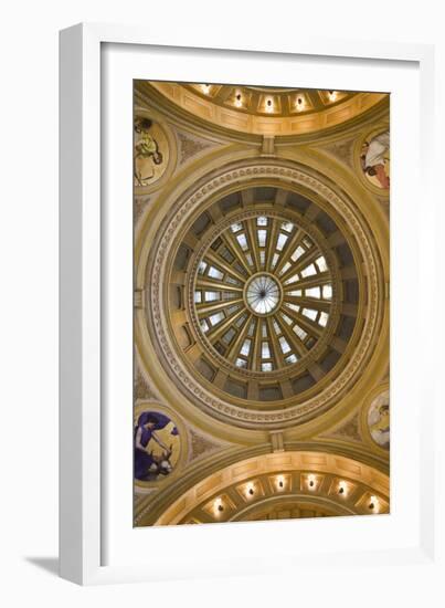 South Dakota State Capitol Interior, Pierre, South Dakota, USA-Walter Bibikow-Framed Photographic Print