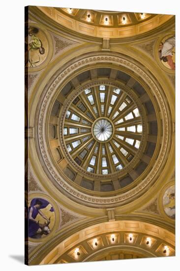 South Dakota State Capitol Interior, Pierre, South Dakota, USA-Walter Bibikow-Stretched Canvas