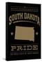 South Dakota State Pride - Gold on Black-Lantern Press-Framed Stretched Canvas