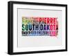 South Dakota Watercolor Word Cloud-NaxArt-Framed Art Print