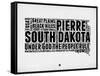 South Dakota Word Cloud 1-NaxArt-Framed Stretched Canvas