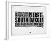 South Dakota Word Cloud 1-NaxArt-Framed Art Print