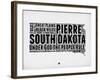 South Dakota Word Cloud 1-NaxArt-Framed Art Print