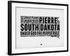 South Dakota Word Cloud 1-NaxArt-Framed Art Print