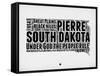 South Dakota Word Cloud 1-NaxArt-Framed Stretched Canvas