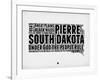 South Dakota Word Cloud 1-NaxArt-Framed Art Print